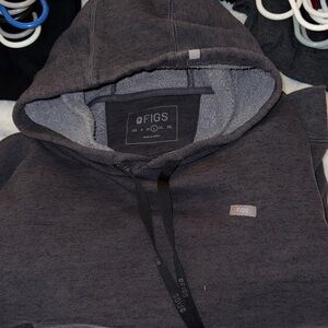 Figs Men's Charcoal Hoodie Sweater